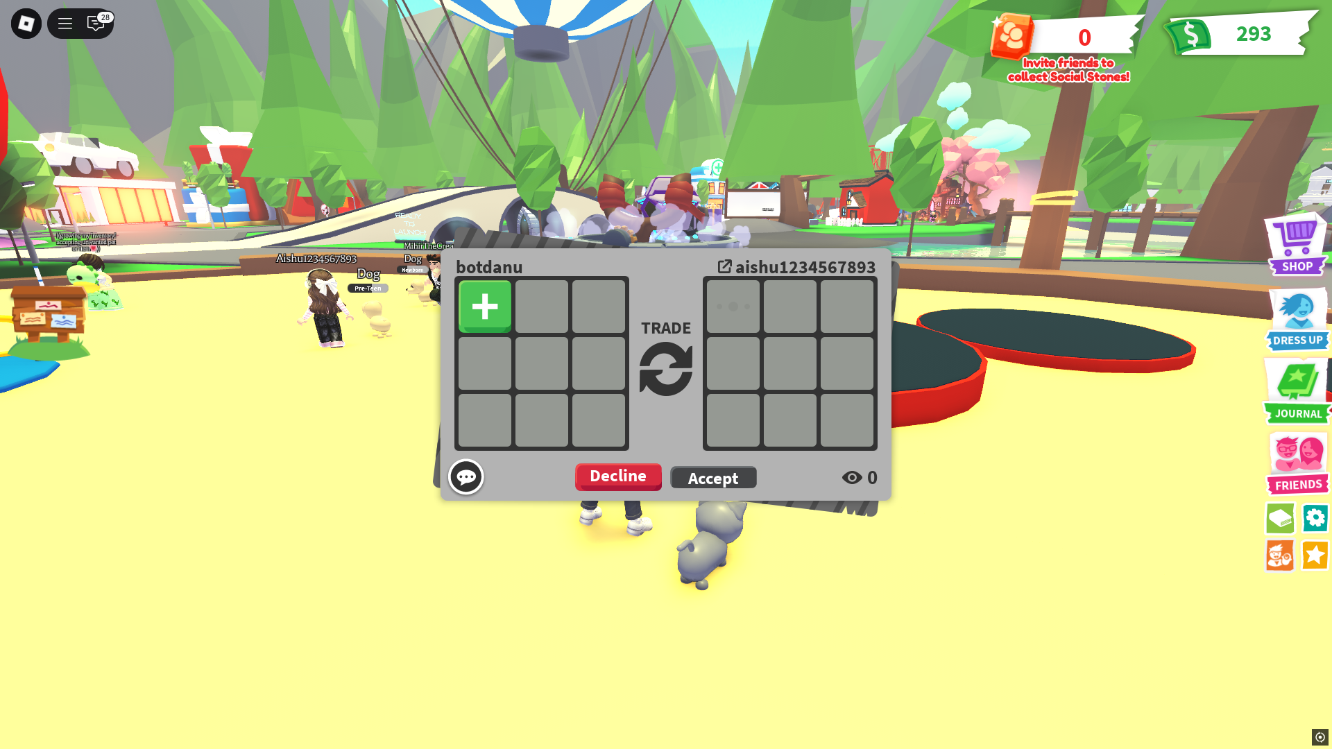 Trading in Adopt me! (Image via Roblox)