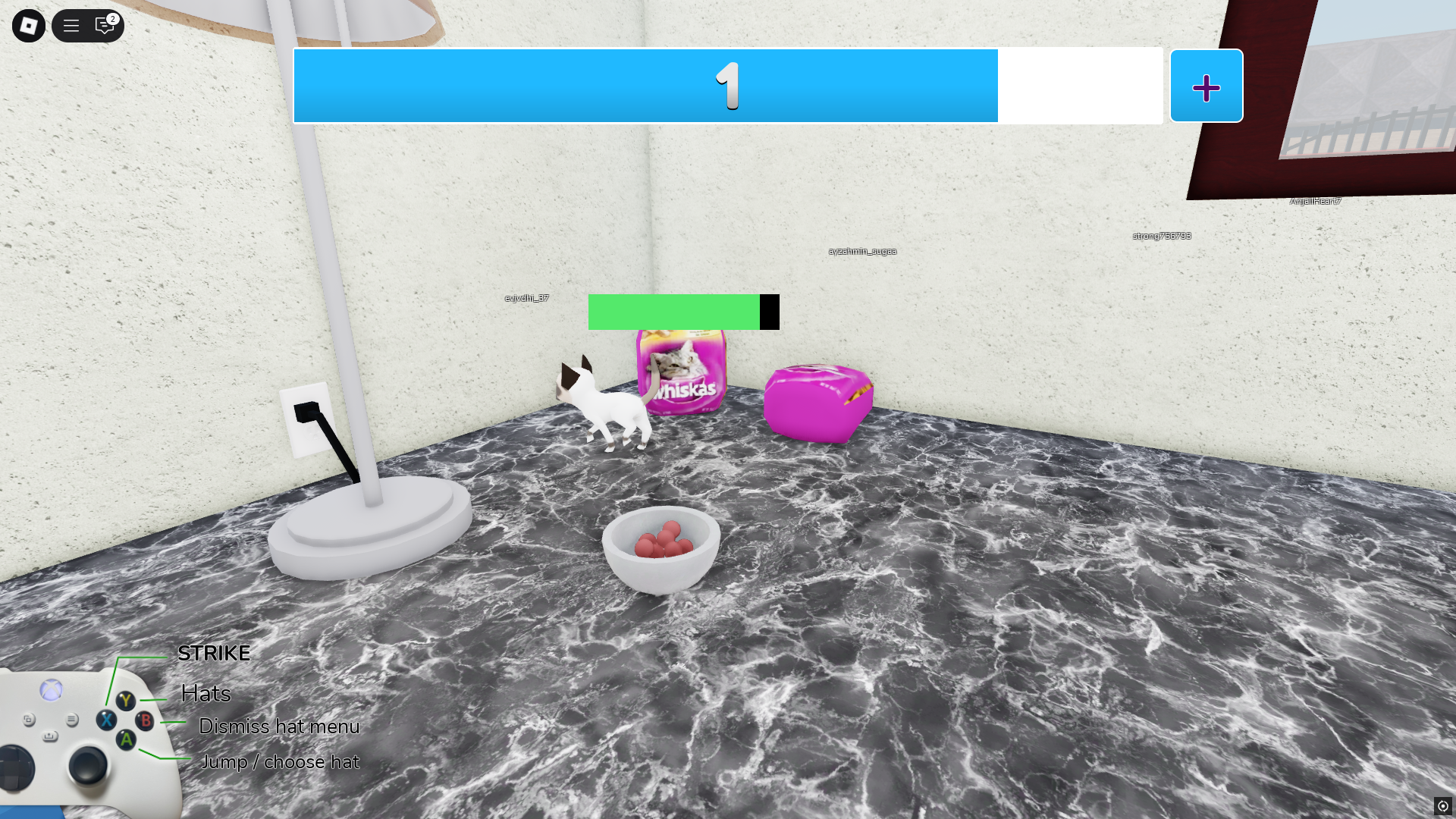 Destroying items as cat (Image via Roblox)
