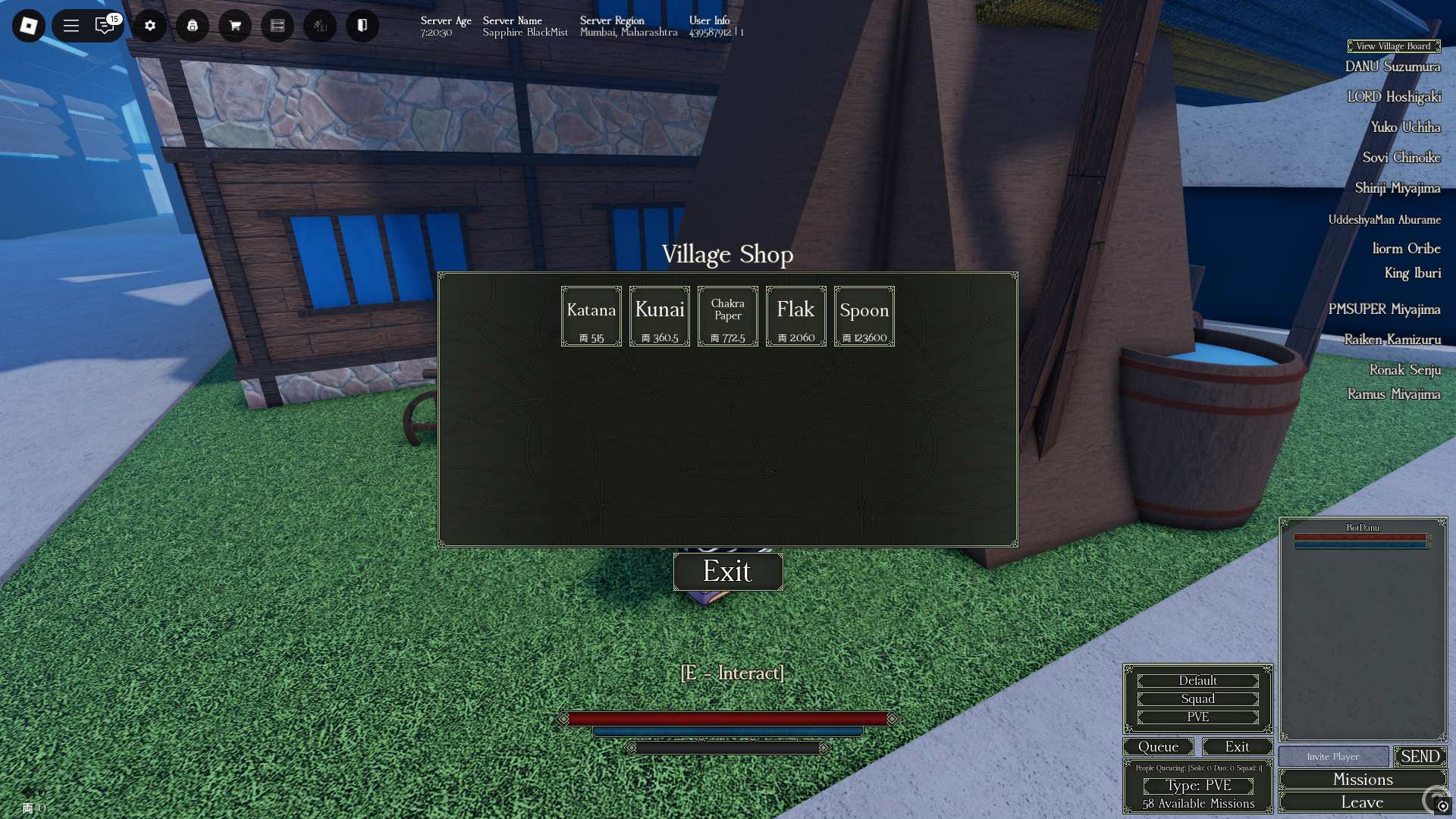 Village shop (Image via Roblox)