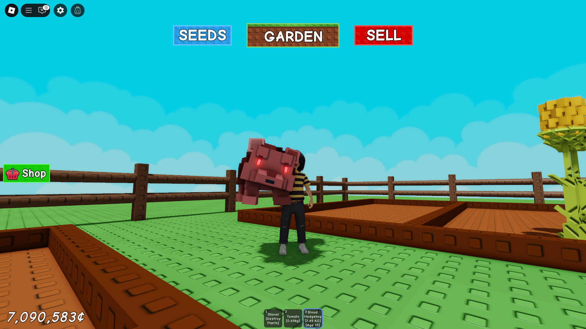 Blood Hedgehog - Grow a Garden (Image via Roblox)