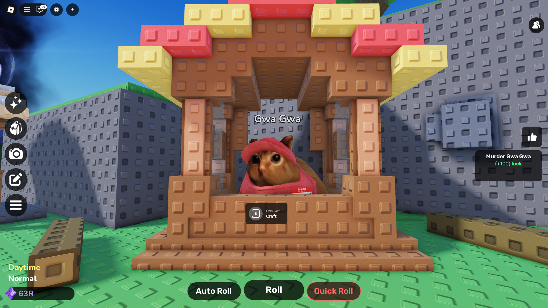 Crafting Gwa Gwa (Image via Roblox)