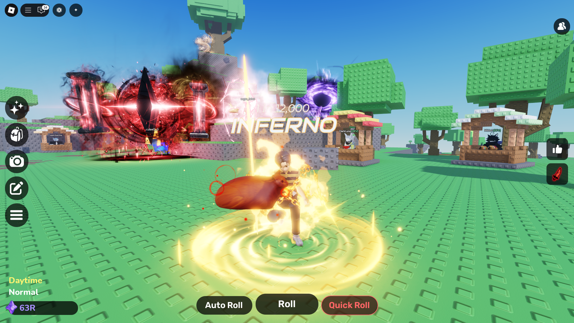 No code system in Hades RNG (Image via Roblox)