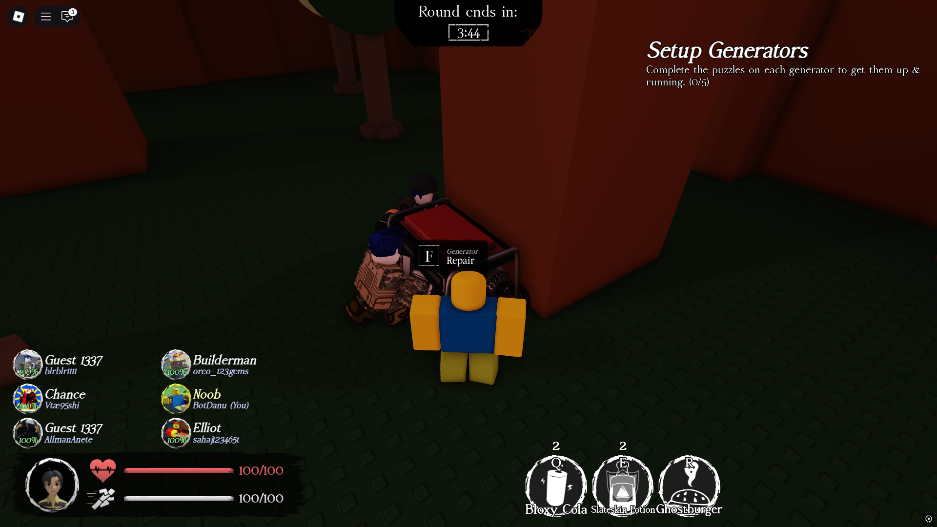 Repairing Generators (Image via Roblox)