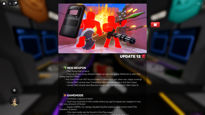Rivals Roblox weapons update 12 (Image via Roblox)
