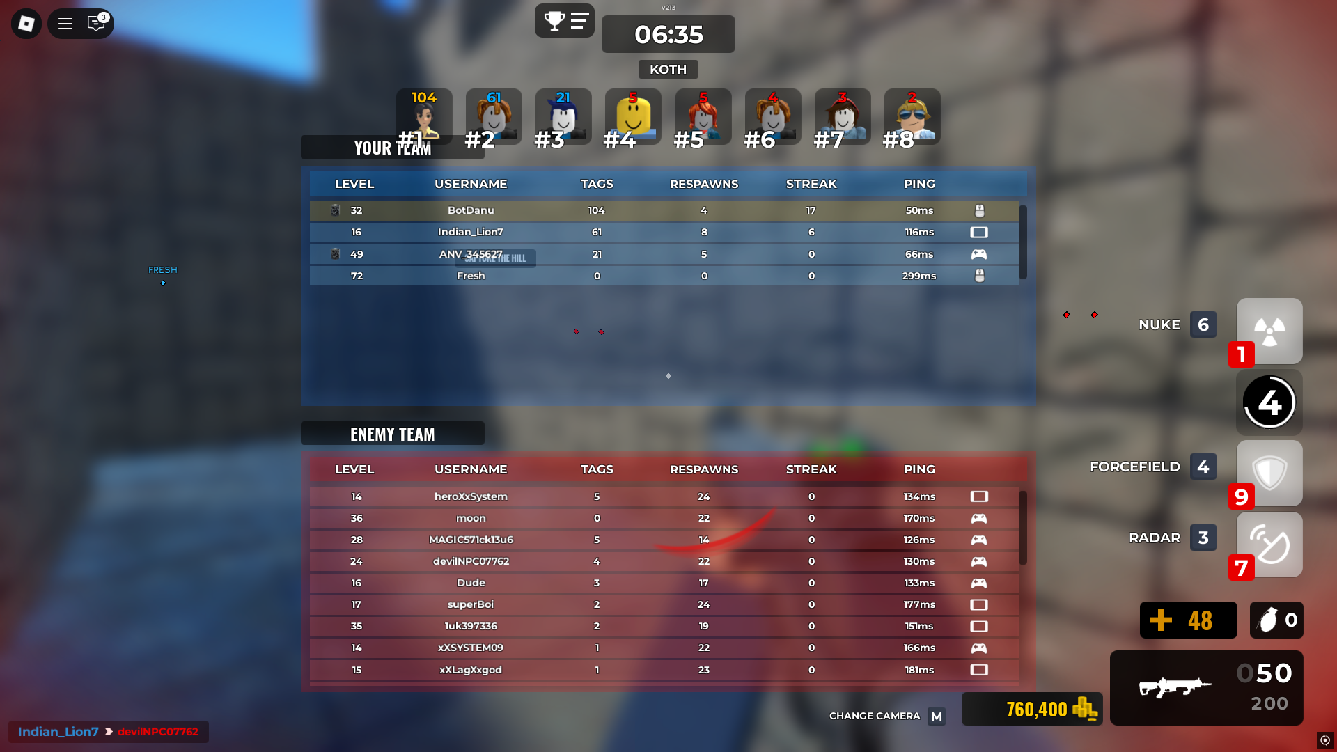 100+ kills (Image via Roblox)