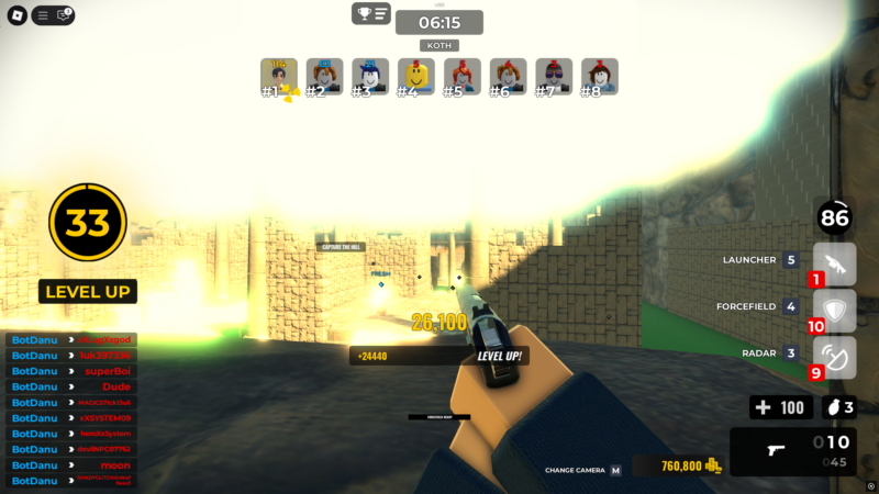 Nuke in Gunfight Arena (Image via Roblox)