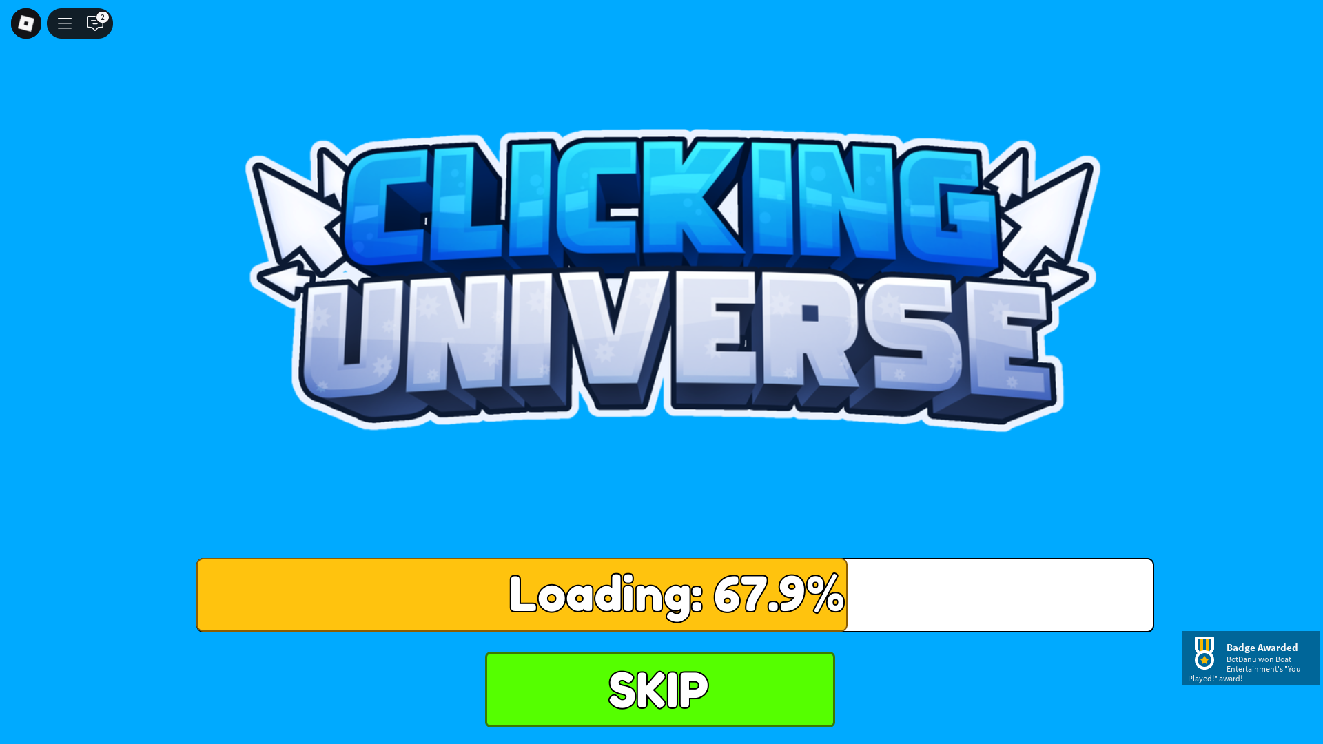 Clicking Universe (Image via Roblox)