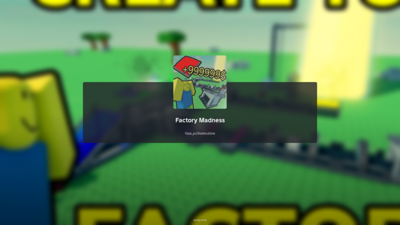 Factory Madness (Image via Roblox)