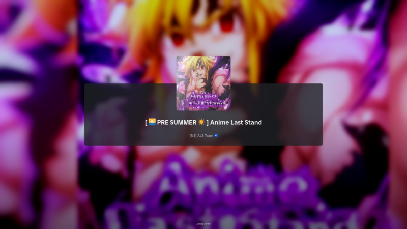Anime Last Stand (Image via Roblox)