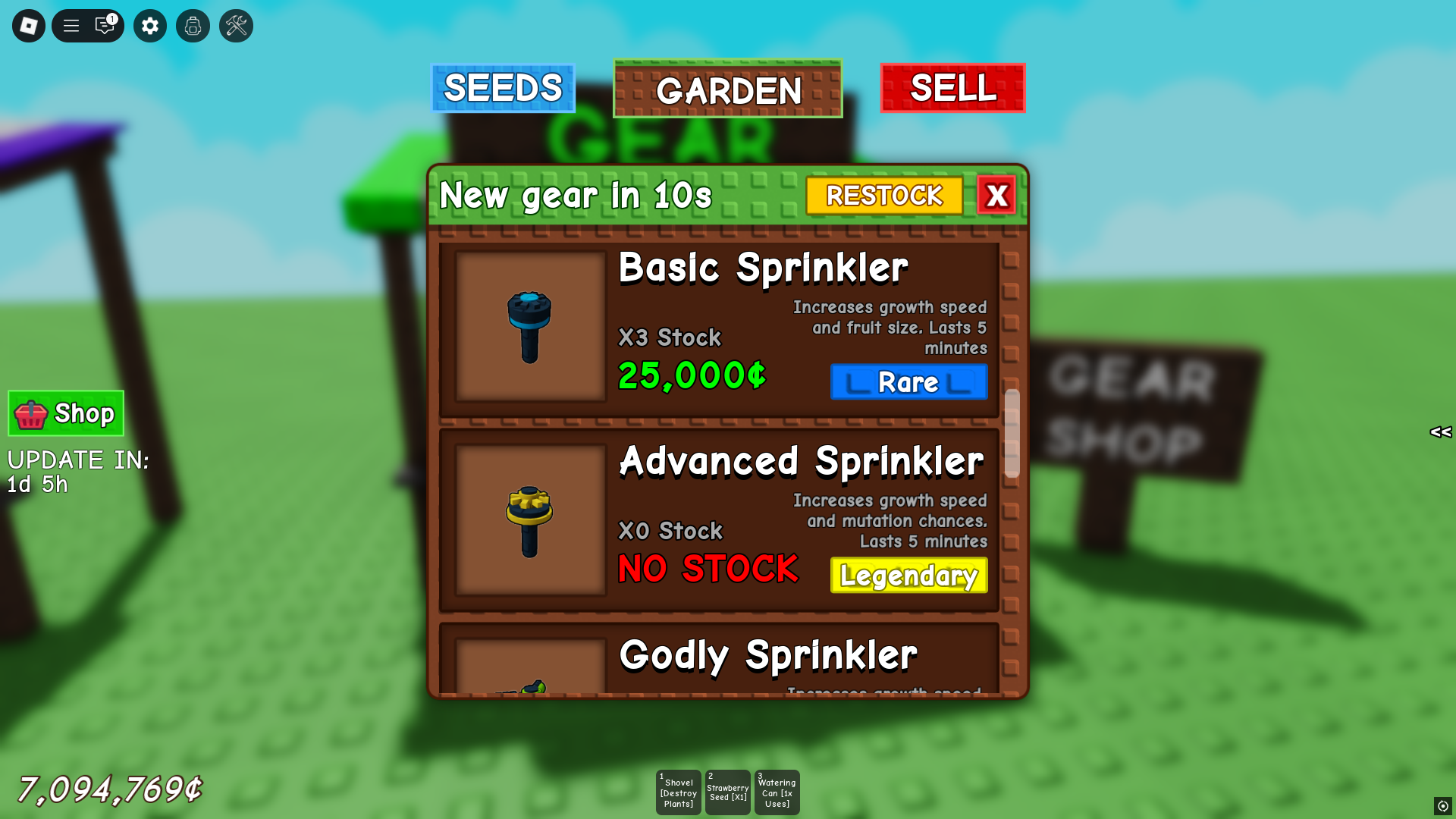 Sprinklers (Image via Roblox)