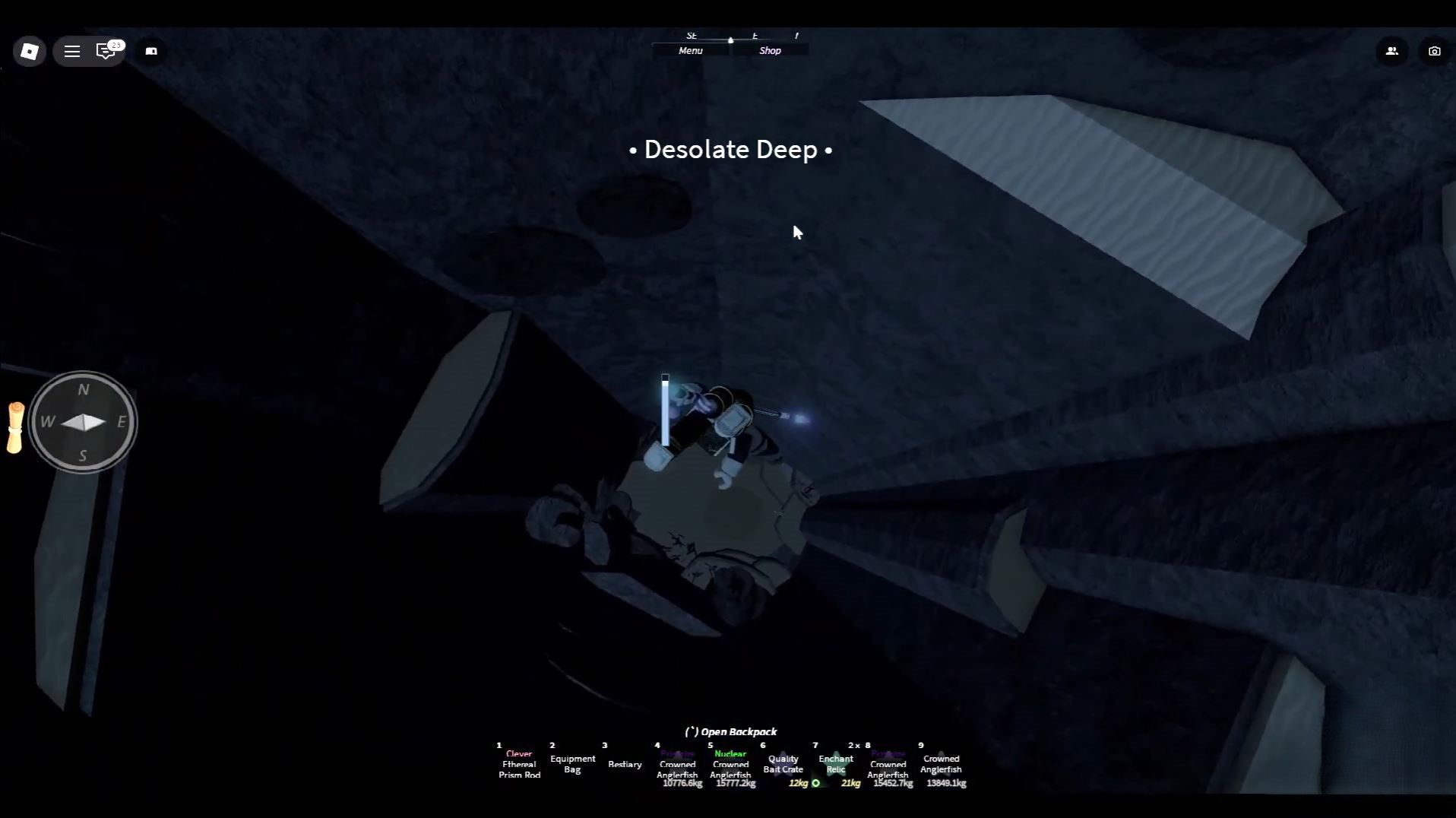 Desolate deep Fisch (Image via Roblox)