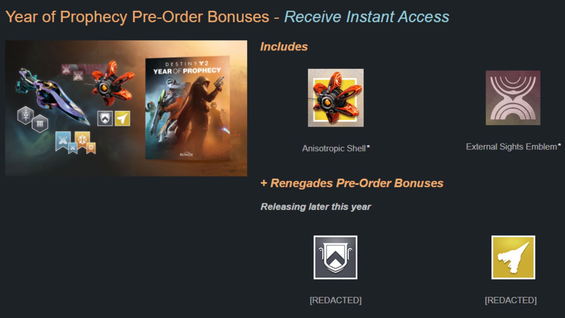 Destiny 2 Pre-Order Editions and Bonuses