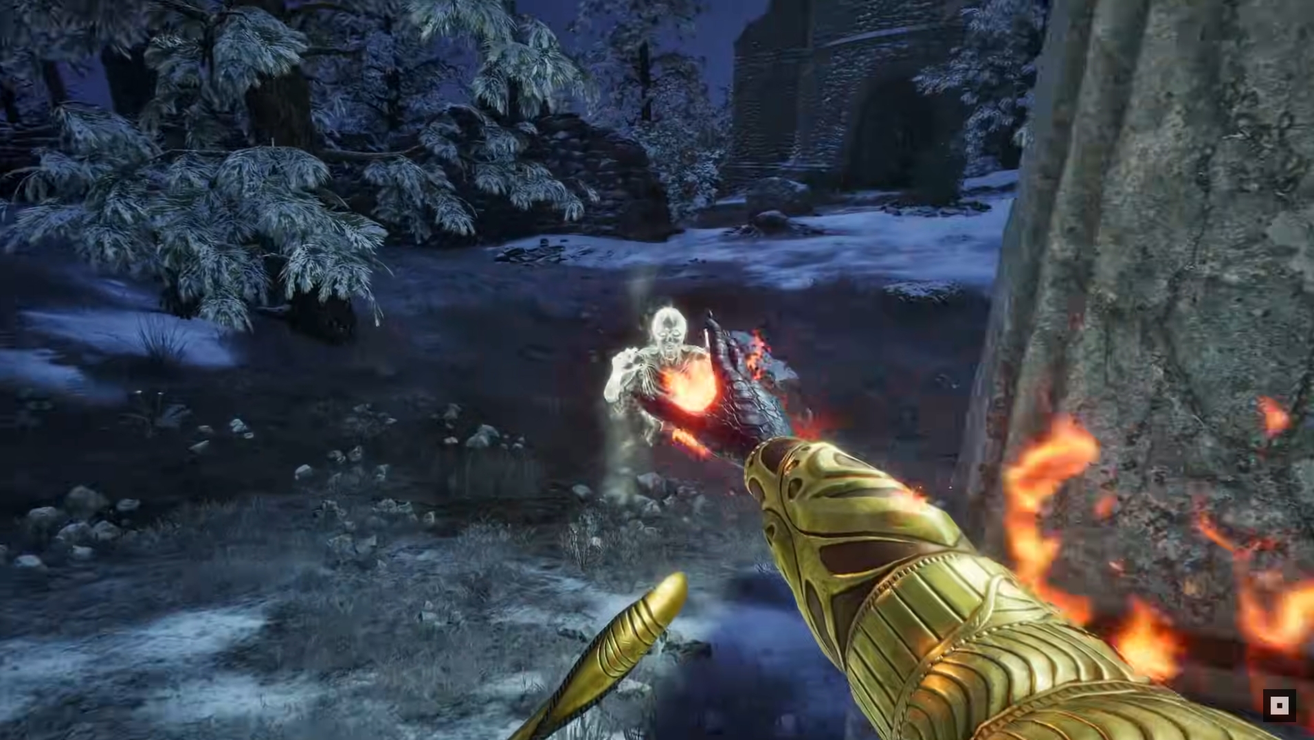 Using Destruction spells in every fight will consistently level up the skill (Image via Bethesda)