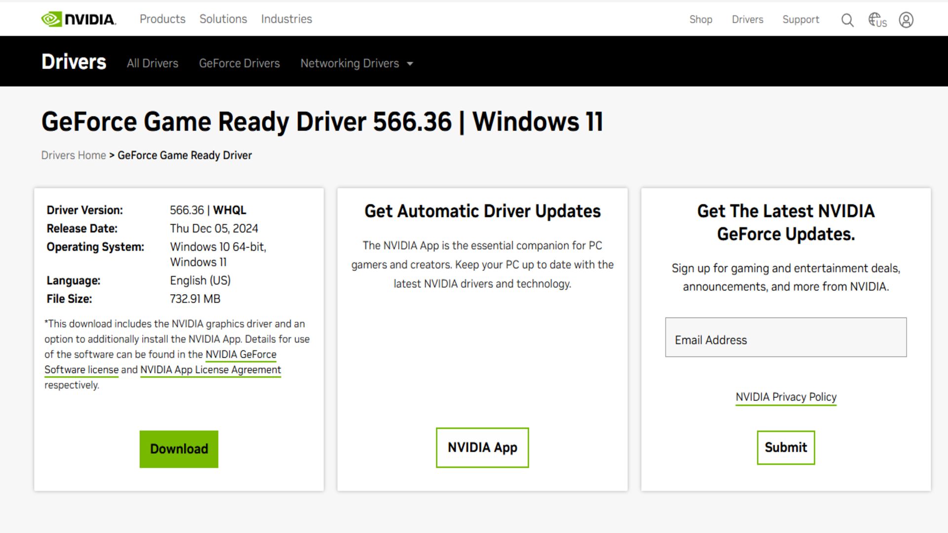 Download nvidia graphics drivers version 566.36 to potentially solve DOOM The Dark Ages crashing on PC.