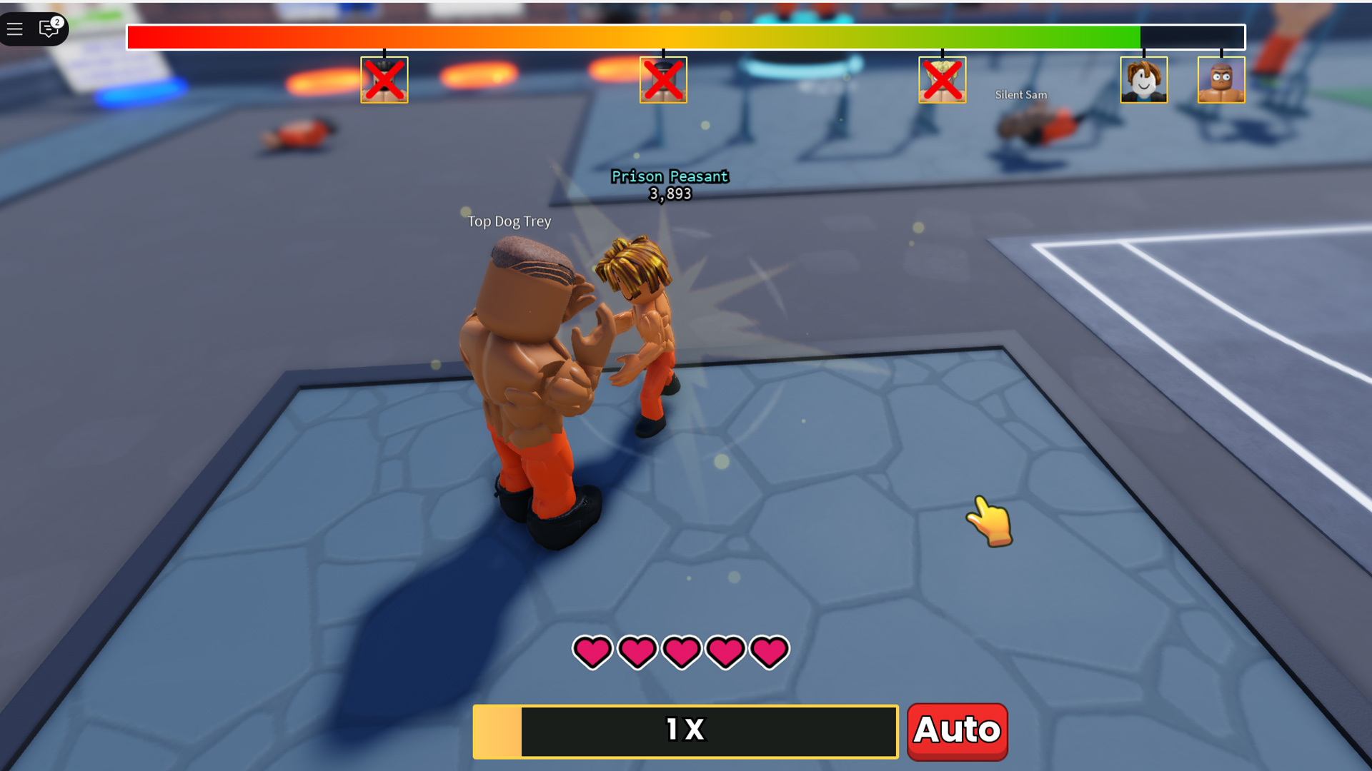 Fight with inmates (Image via Roblox Corporation)