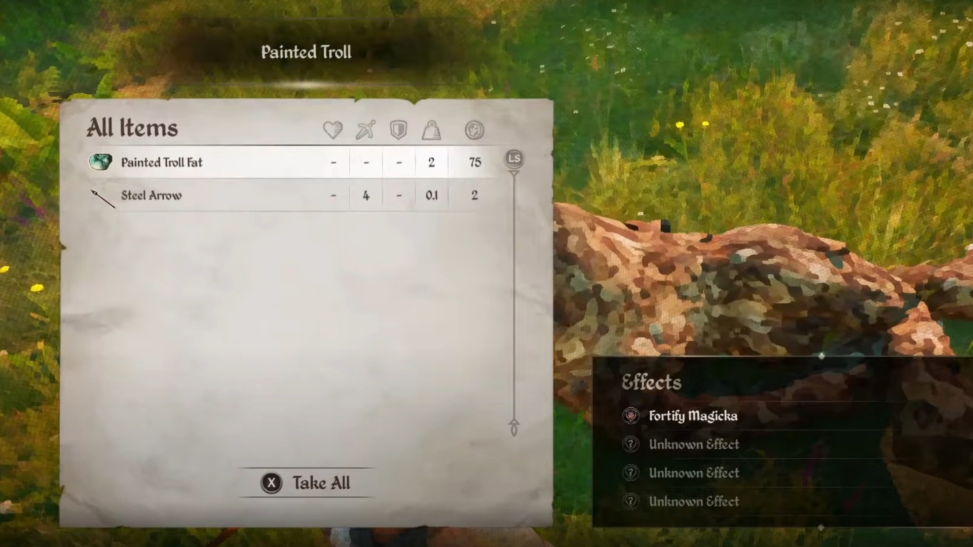 Gather the Painted Troll Fat from each Troll