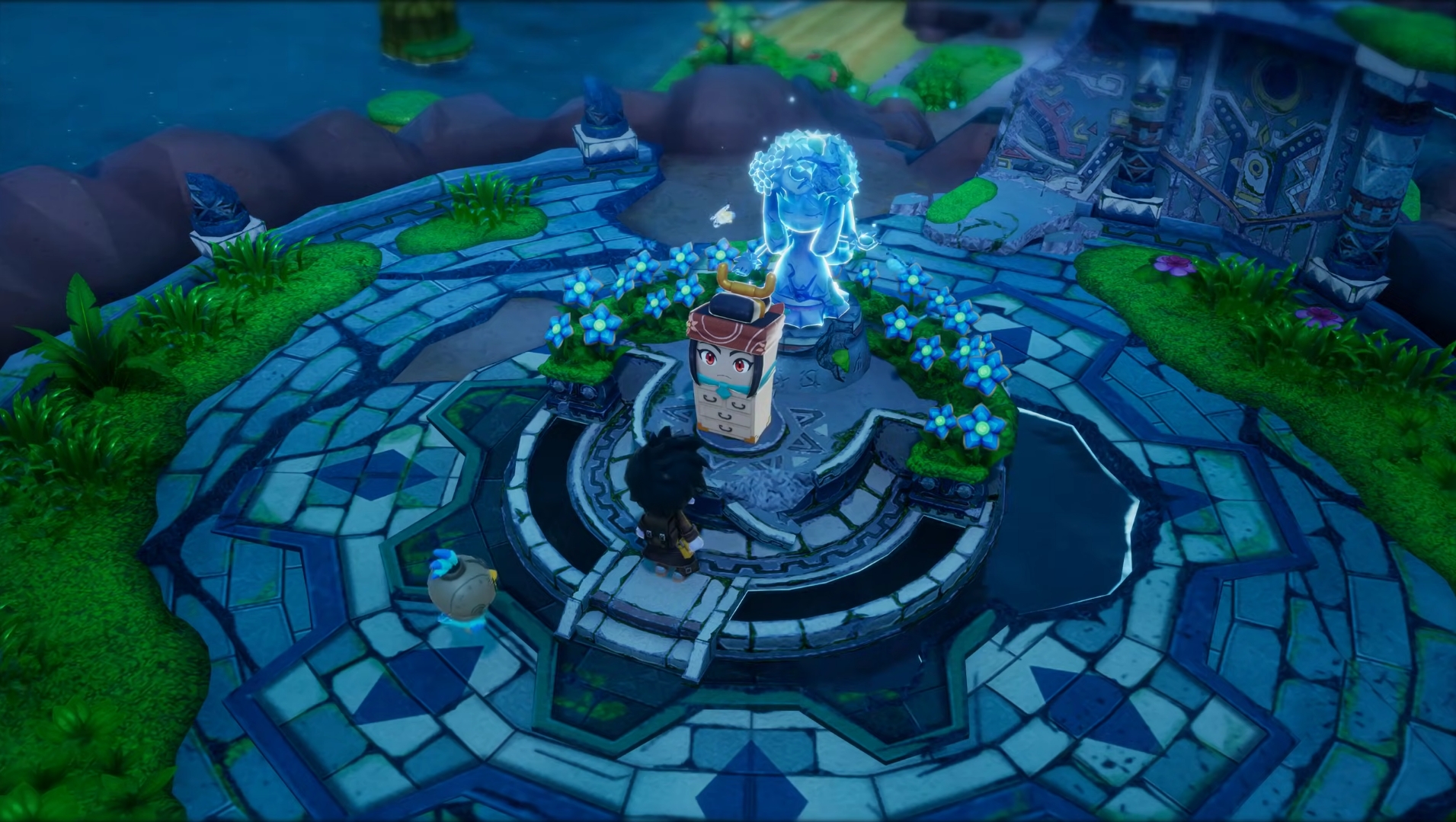 Transforming a Strangeling at the Goddess Statue