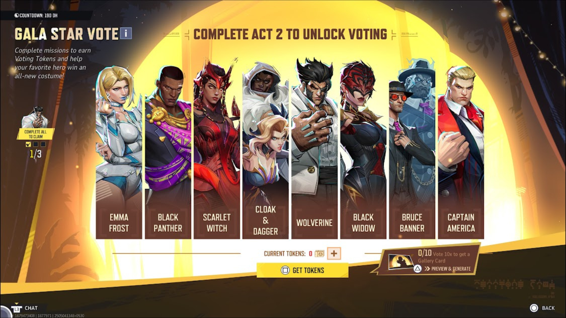 Act 3 Hellfire Gala Moments star vote marvel rivals
