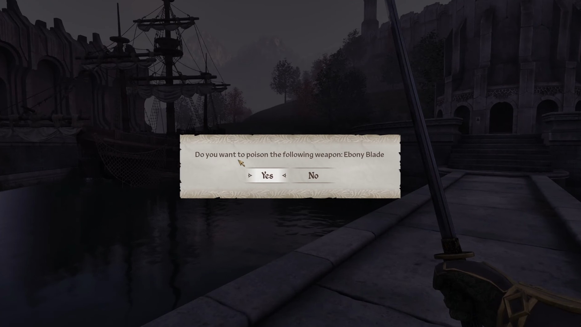 Poison applies to the equipped weapon (Image via Bethesda)