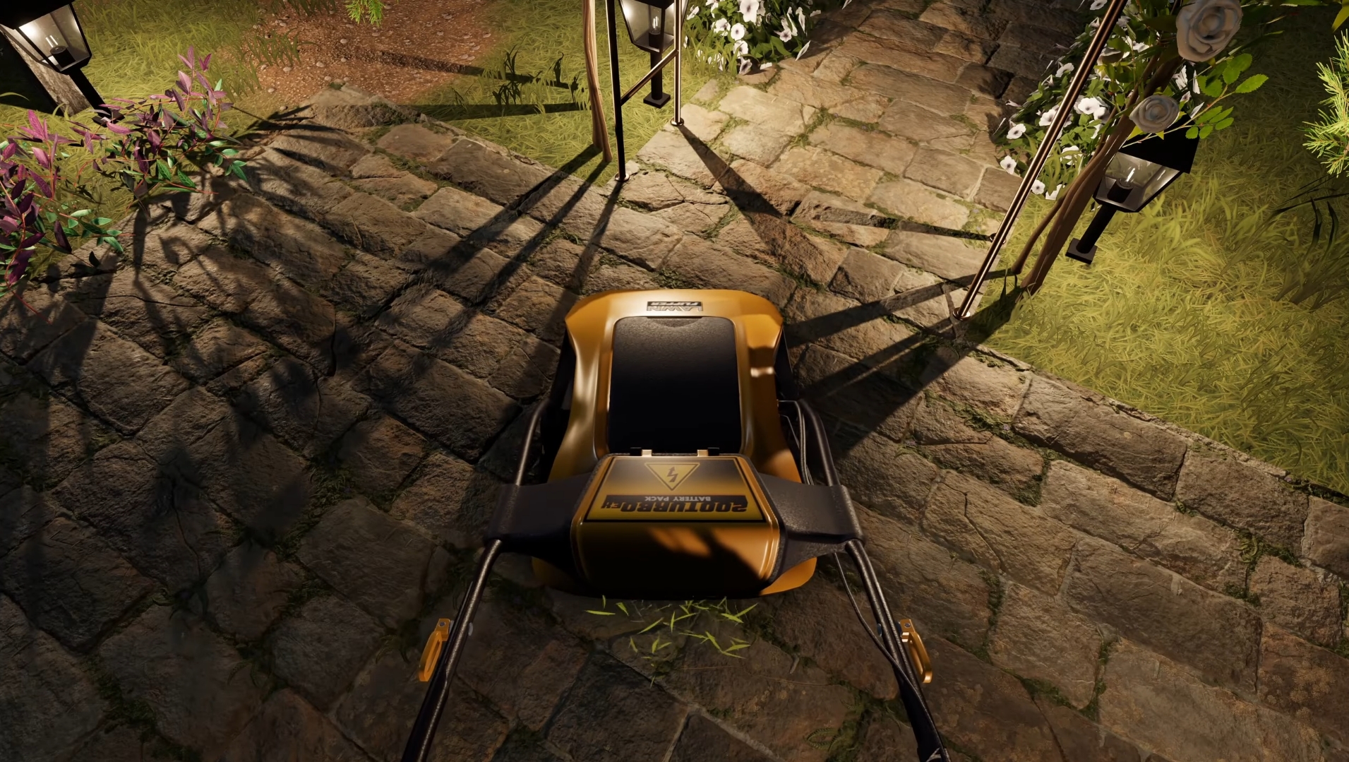 How to Use the lawnmower in House Flipper 2 (Image via Frozen District)