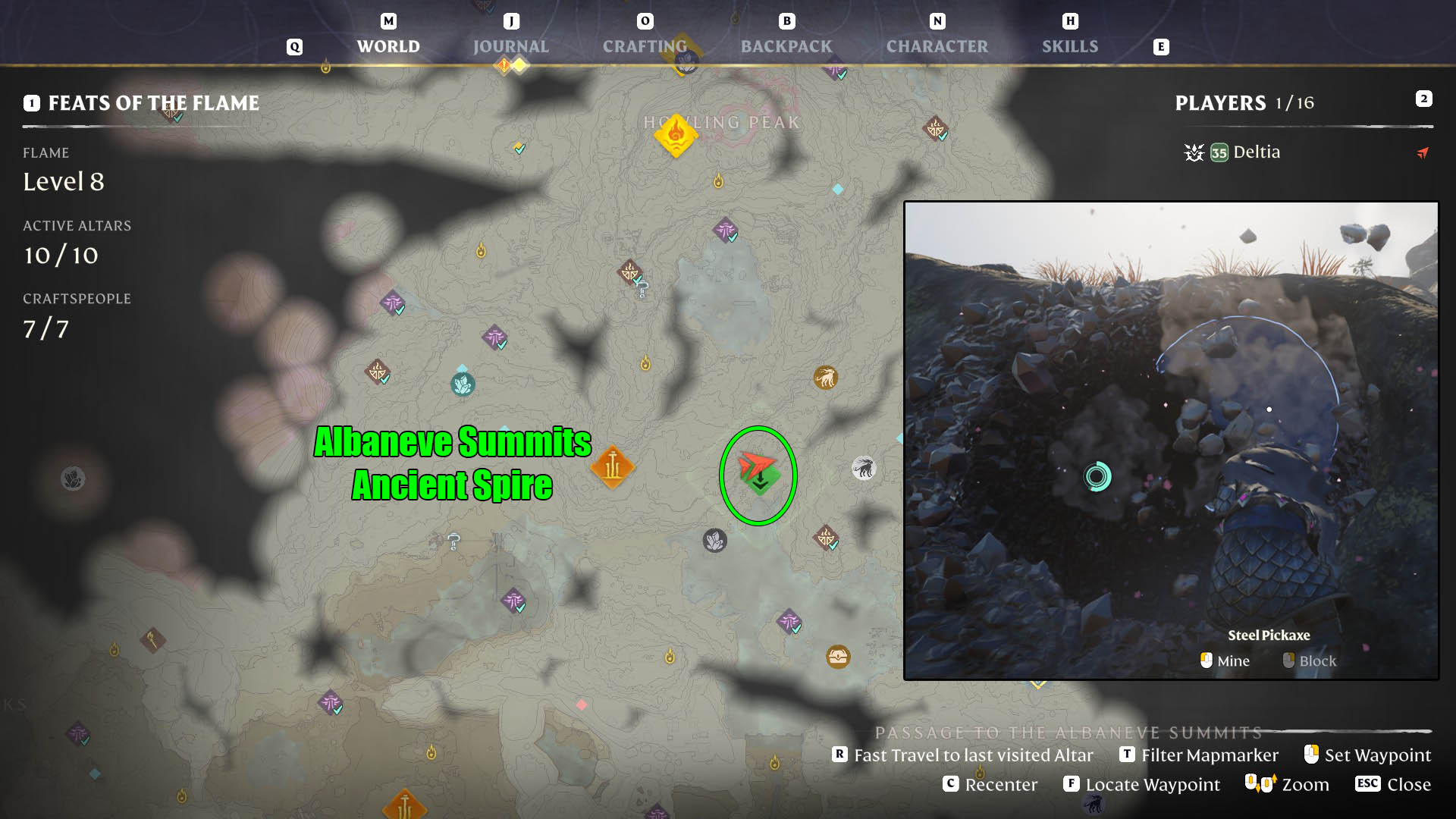 How to Get Amethyst in Enshrouded map location