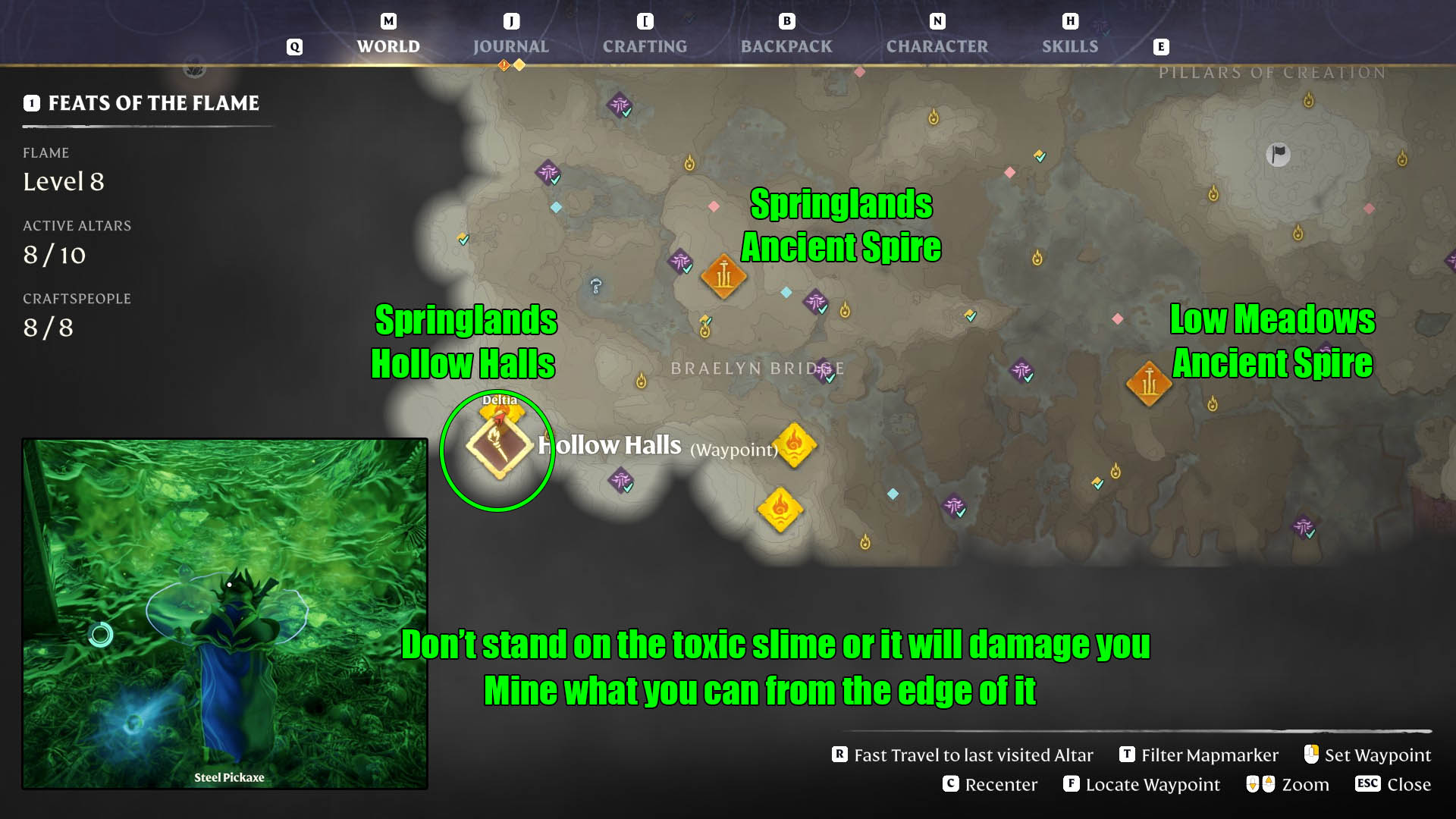 How to Get Toxic Slime in Enshrouded map location