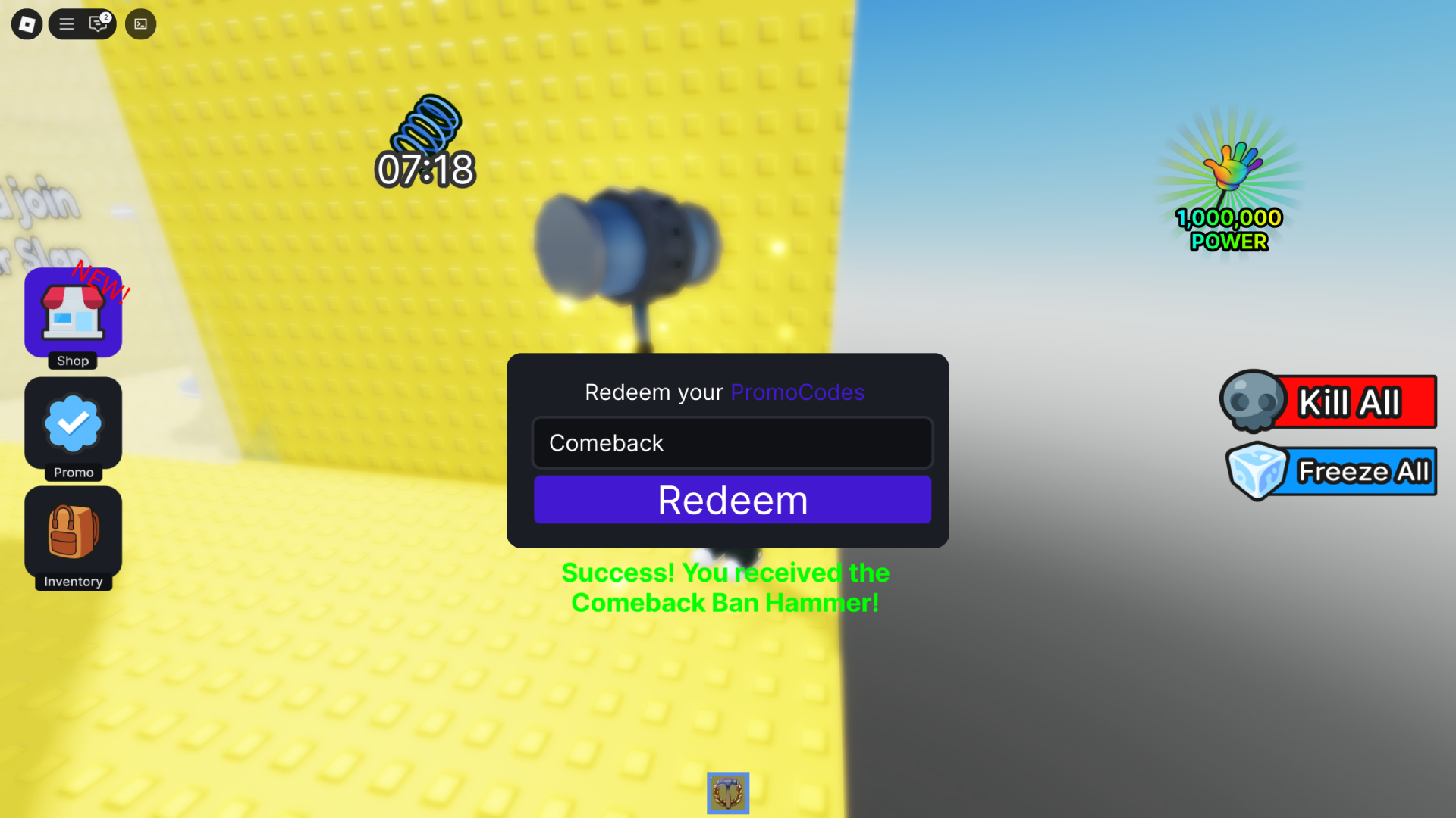 SLAP ME TOWER Code Box