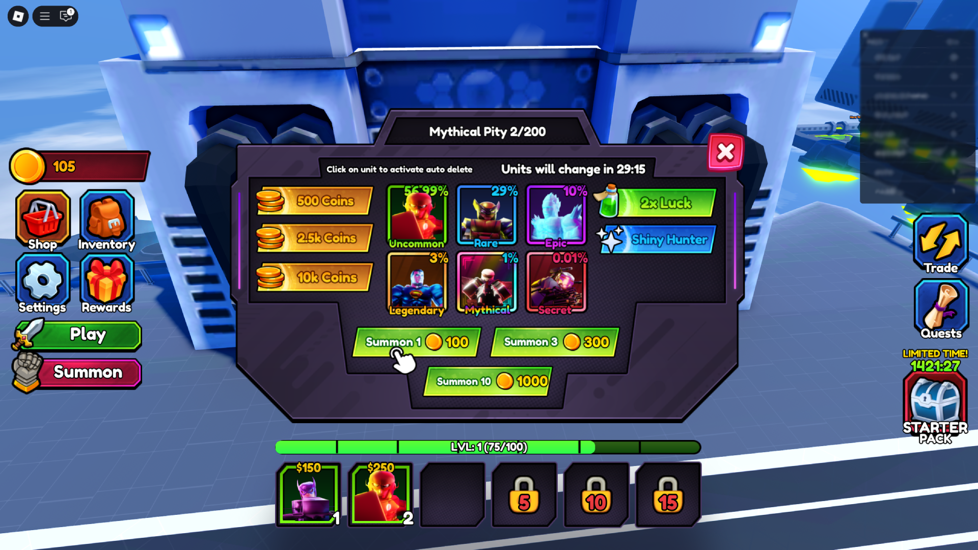 How to summon in SuperHero Tower Defense