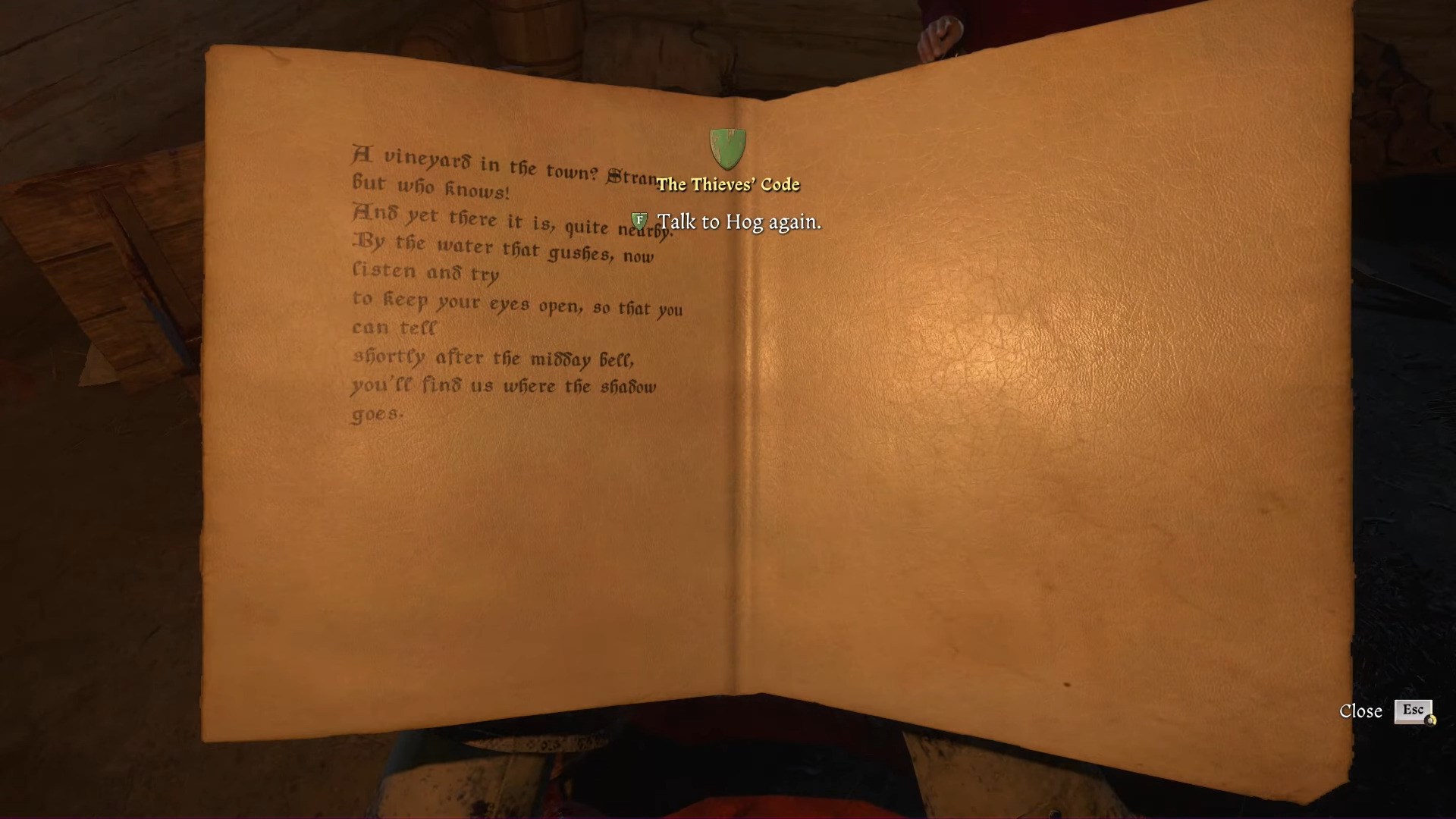 The riddle might be confusing at first (Image via Deep Silver) Kingdom Come Deliverance 2 Thieves Code