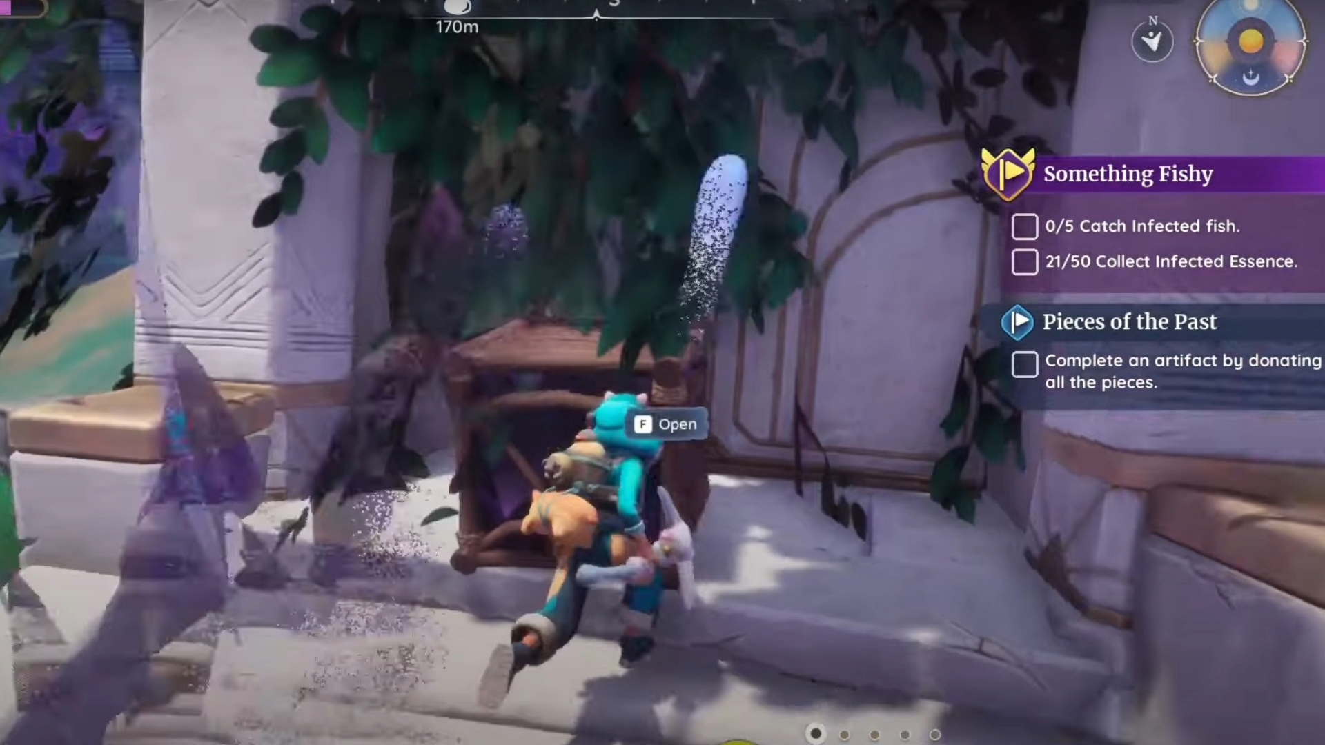 Interact with the crate to begin the quest