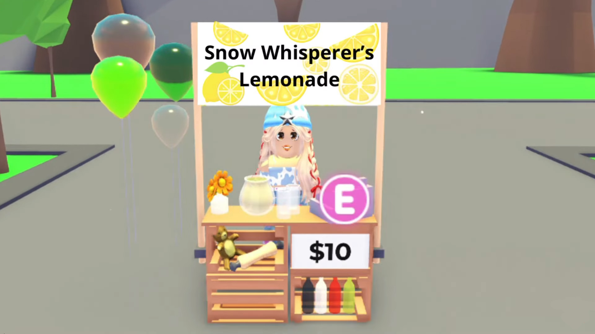 Set up a stand (Image via Roblox Corporation/@SnowWhisperer/YouTube)