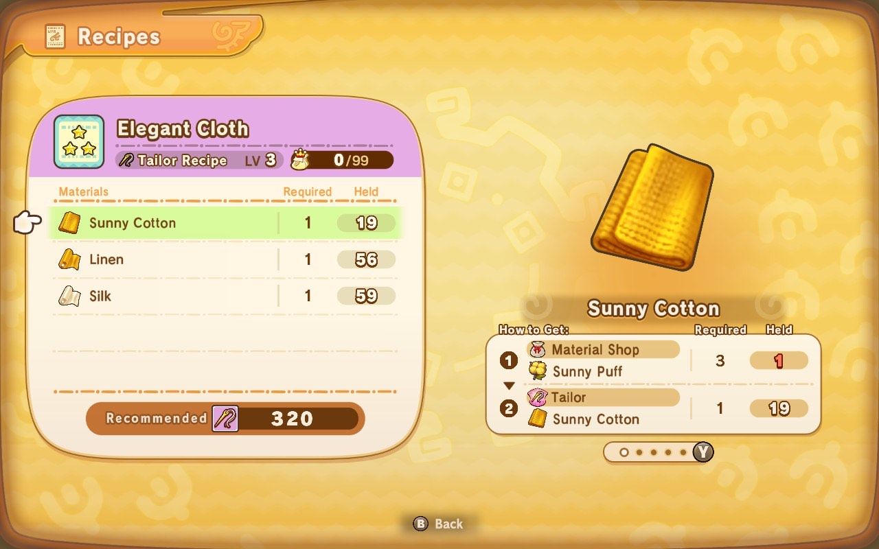 You can craft Elegant Cloth using Linen (Image via Level-5)