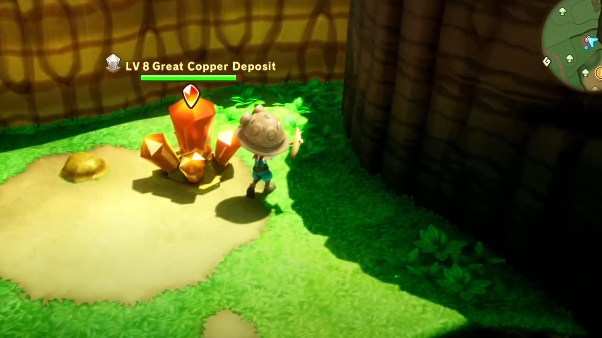 Mine copper nodes to get Topaz (Source: Level-5 and AbdallahSmash/Youtube)
