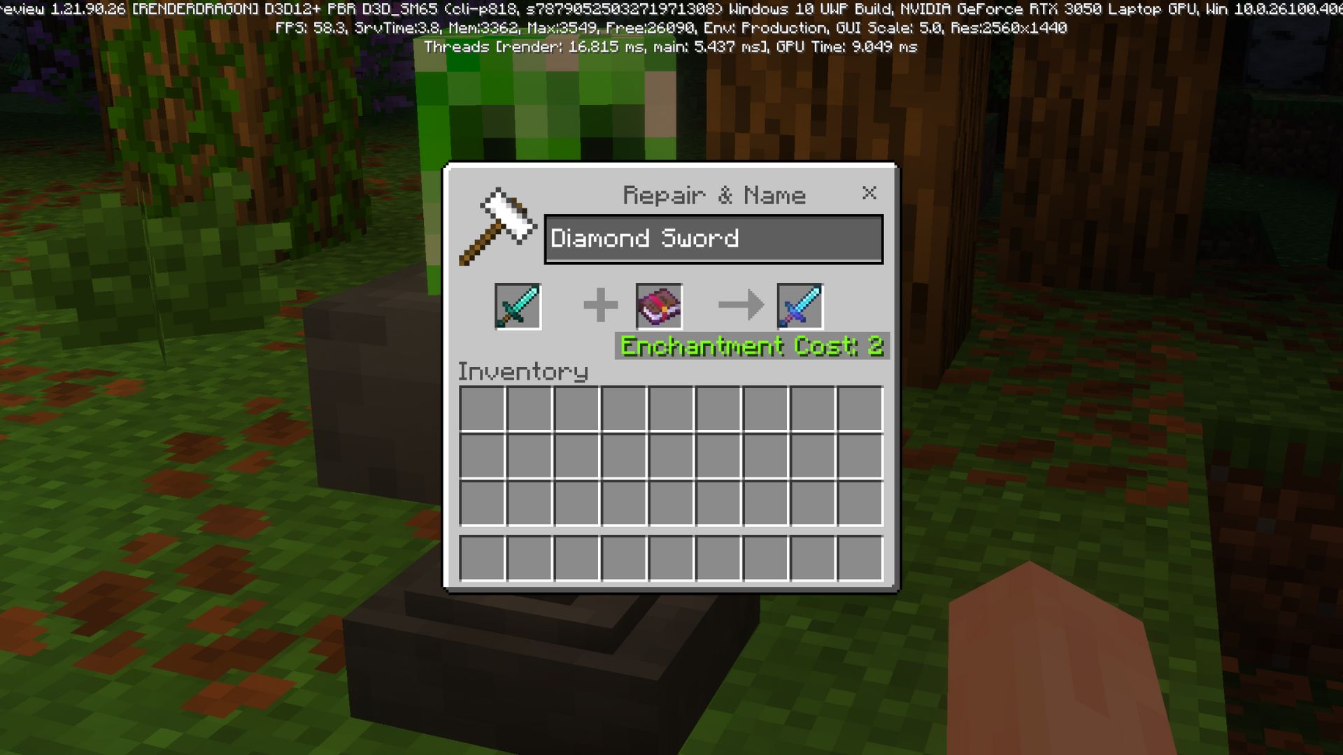 Minecraft Bedrock 1.21.90.26 Beta and Preview - User Interface and Control Improvements