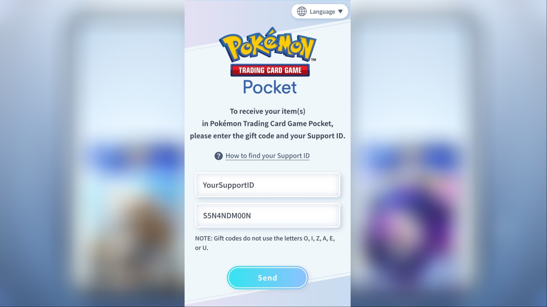How to redeem the code (Image via The Pokemon Company)