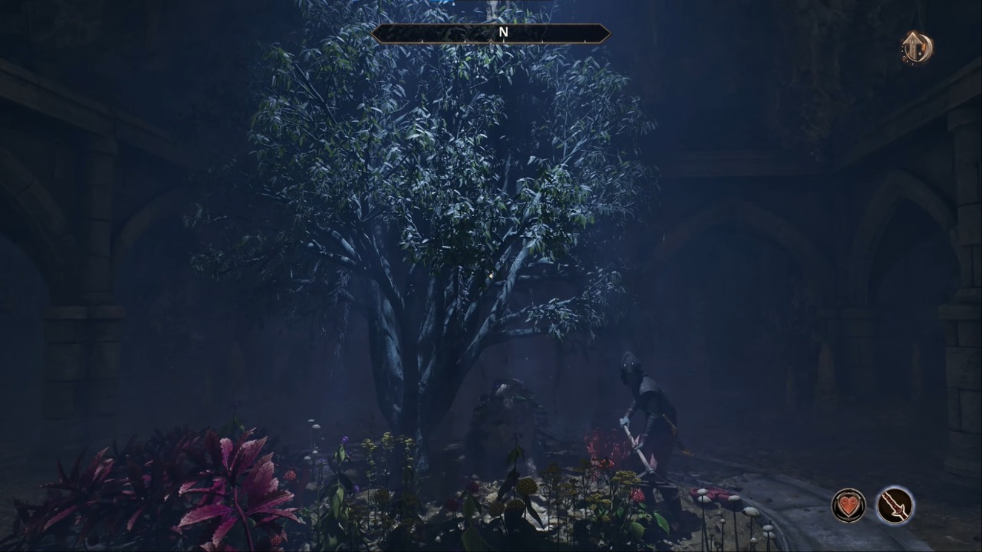The indoor garden in Deepscorn Hollow (Image via Bethesda Softworks | YouTube@Crimsonn Flyboy)