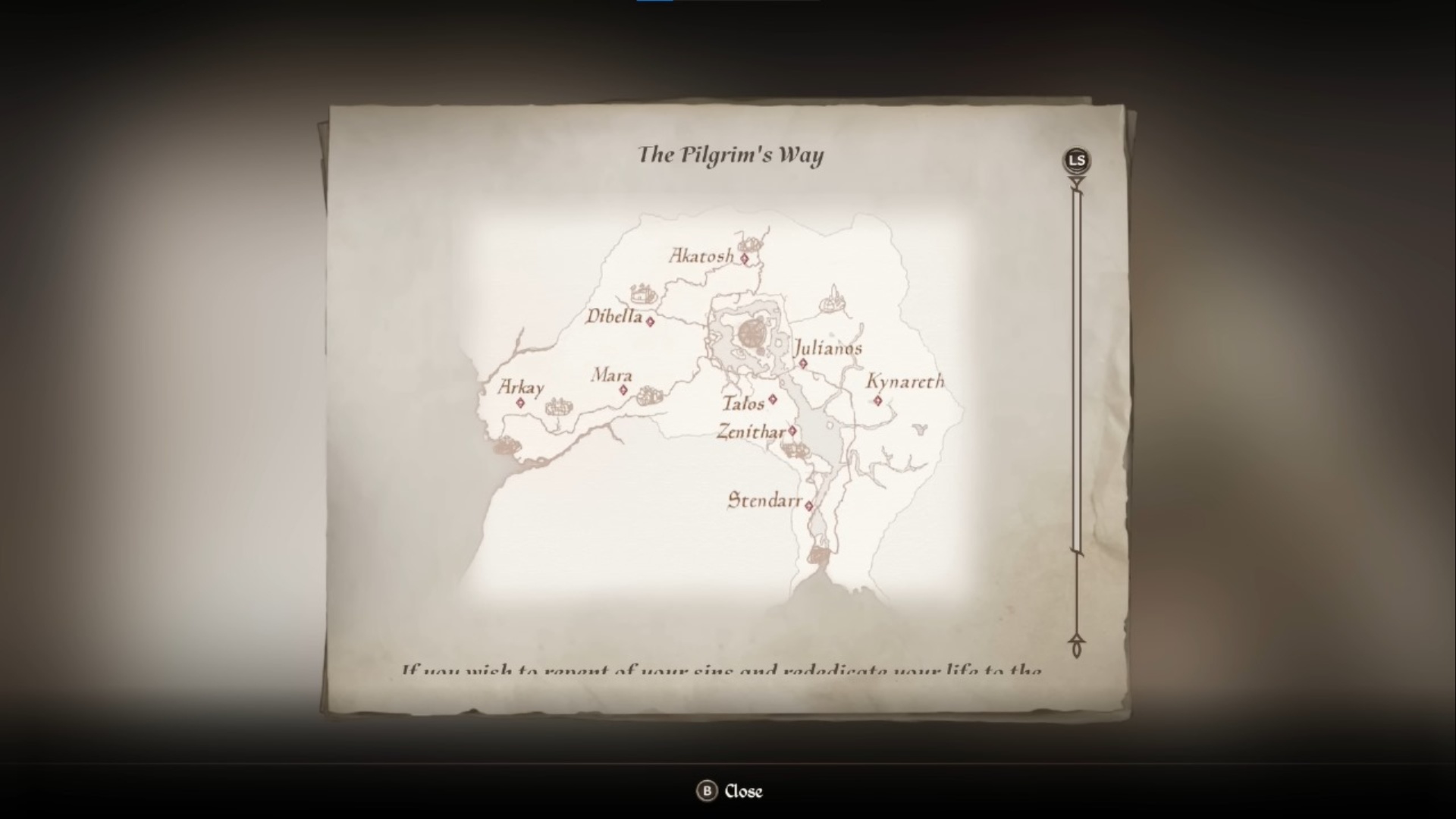All wayshrine locations for the Pilgrimage (Image via Bethesda Softworks)