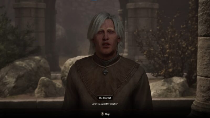 The Prophet initiates Knights of the Nine DLC in Oblivion Remastered (Image via Bethesda Softworks)