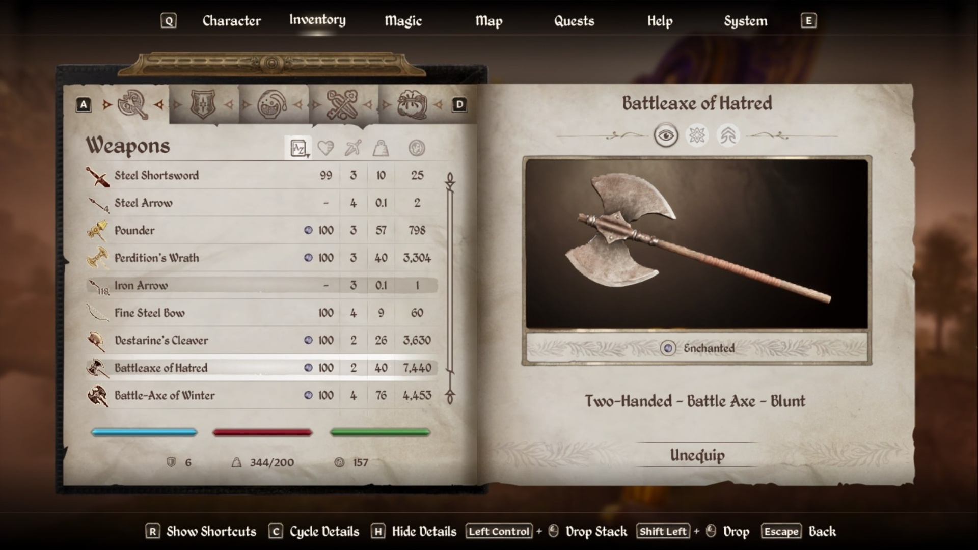 You can get Battleaxe of Hatred very early (Image via Bethesda Softworks)