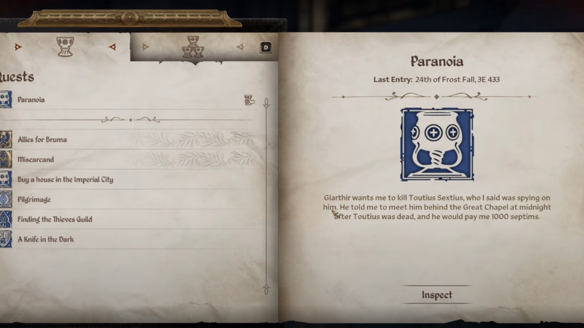 One of the endings of the Paranoia Quest (Image via Bethesda)