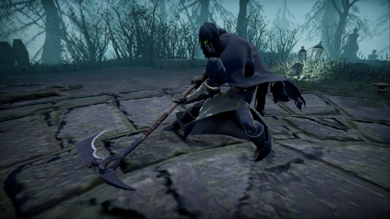 Use a reaper to quickly collect plant fibre in V Rising (Image via Stunlock Studios)