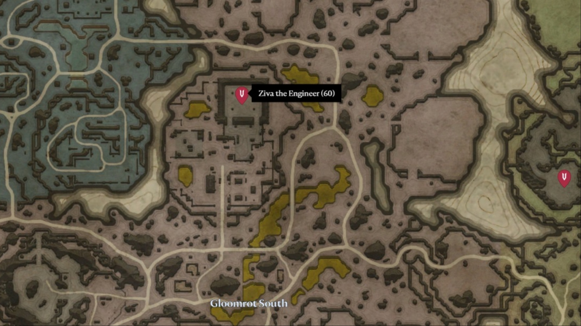 Location of Ziva in V Rising (Image via Stunlock Studios)