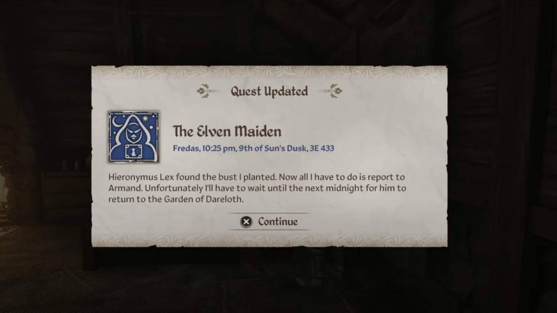 Another Intel of Elven Maiden Quest (Image via Bethesda Softworks)