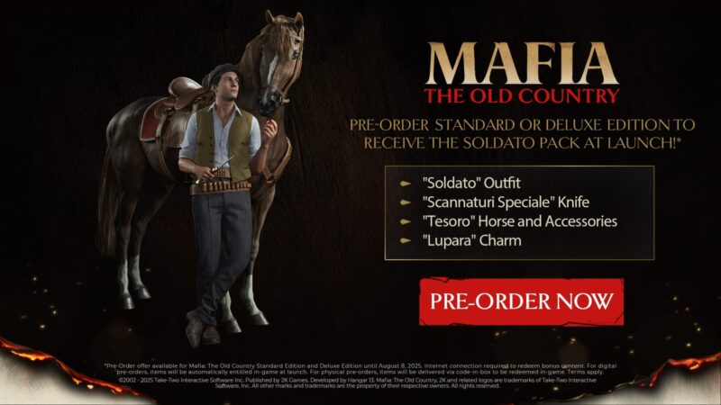Mafia Old Country Standard Soldato Pack (Image via 2K)