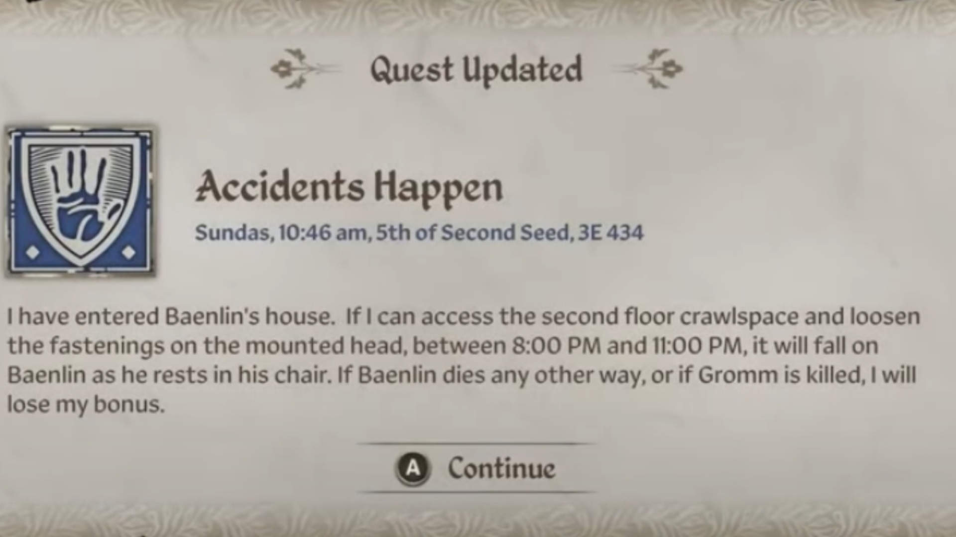The objective of Sufferthorn Dagger (Image via Bethesda Softworks)