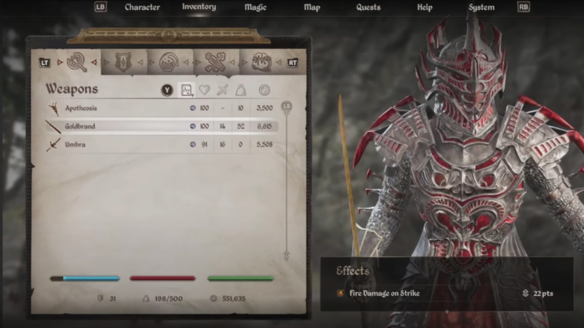 You will obtain the Goldbrand Katana after completing the quest