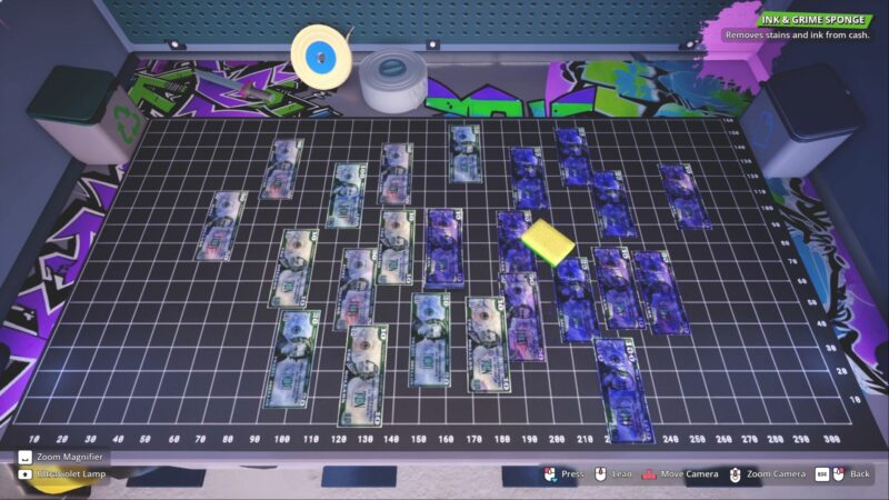 Ink-stained money in Cash Cleaner Simulator (Image via Forklift Interactive & Digital Pajamas)