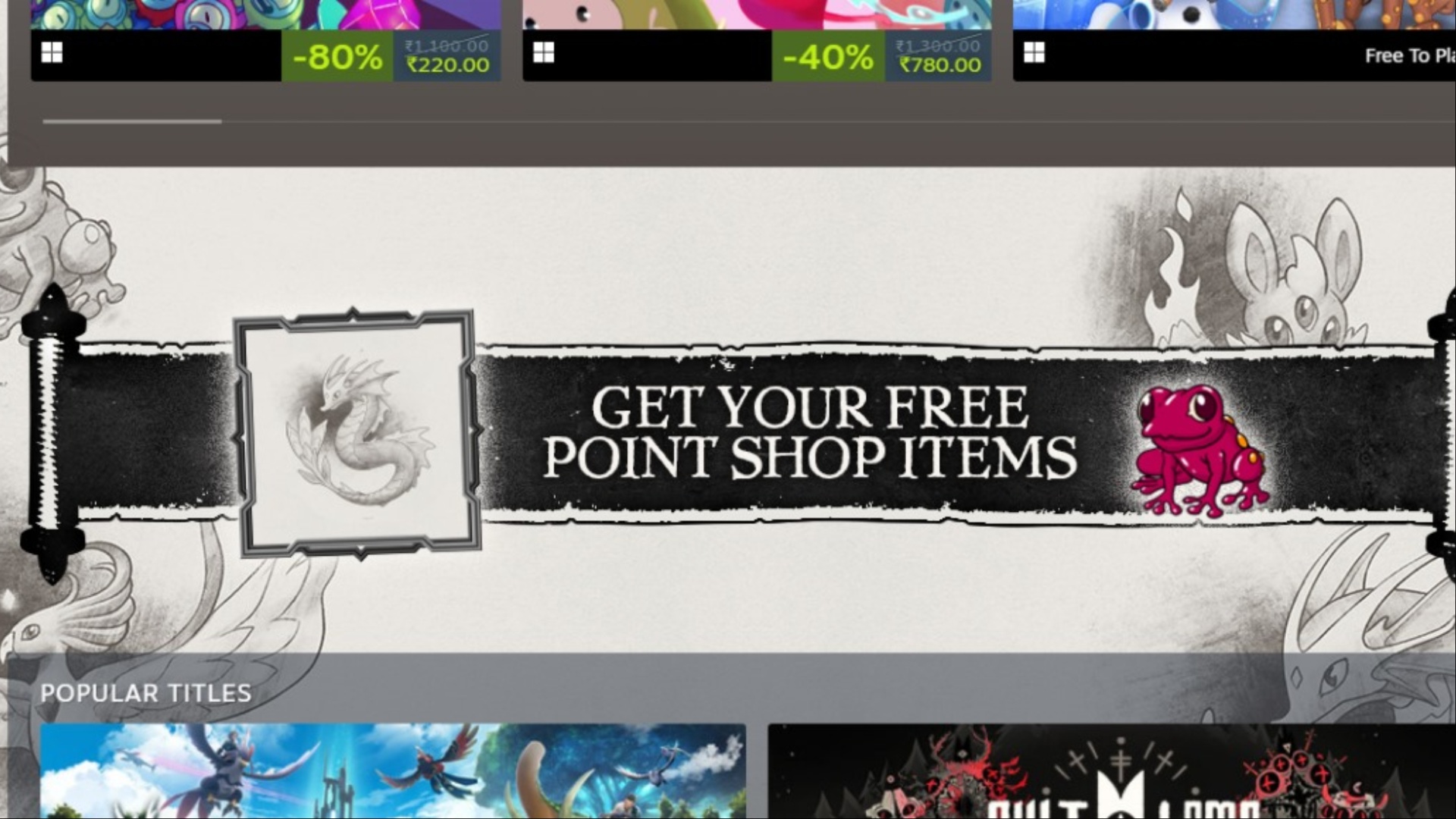 Obtain the Creature Collector Point Shop items (Image via Deltias Gaming)