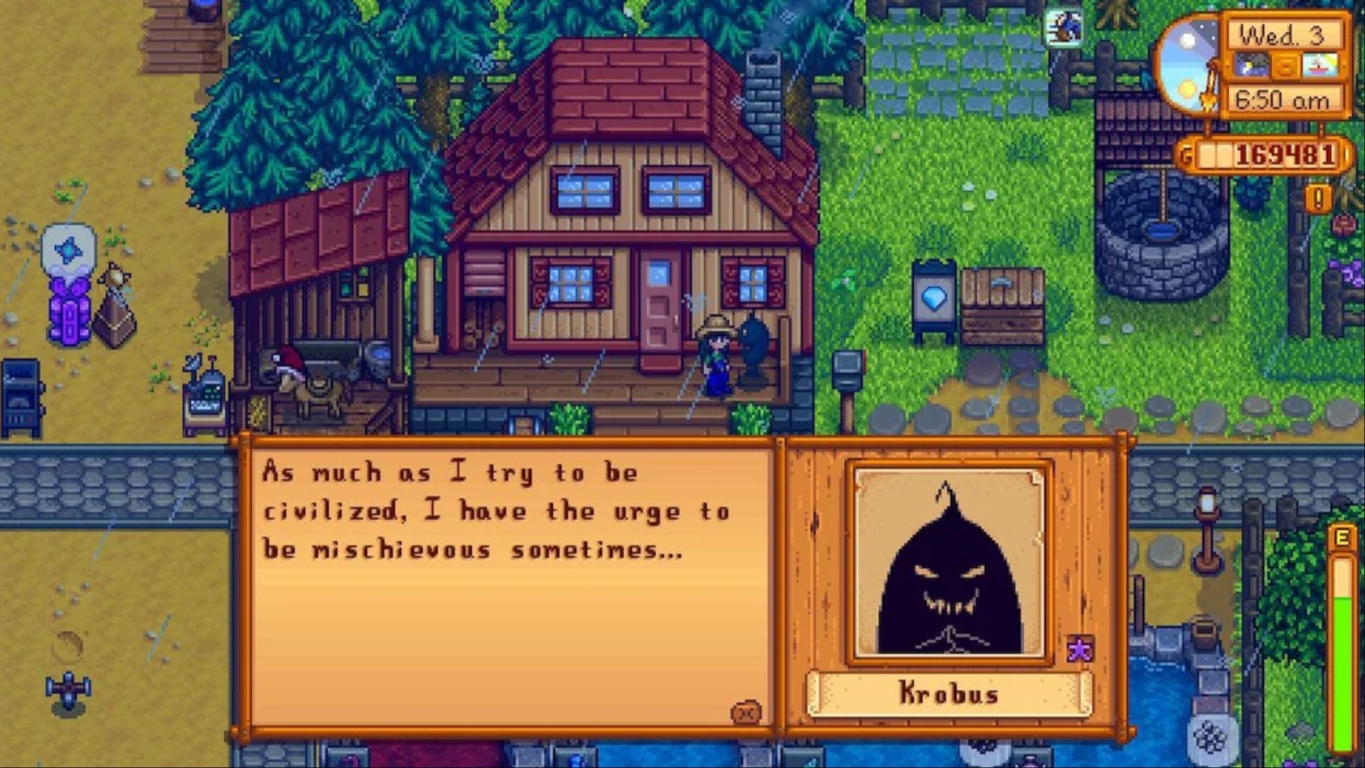 Krobus in Stardew Valley (Image via ConcernedApe)