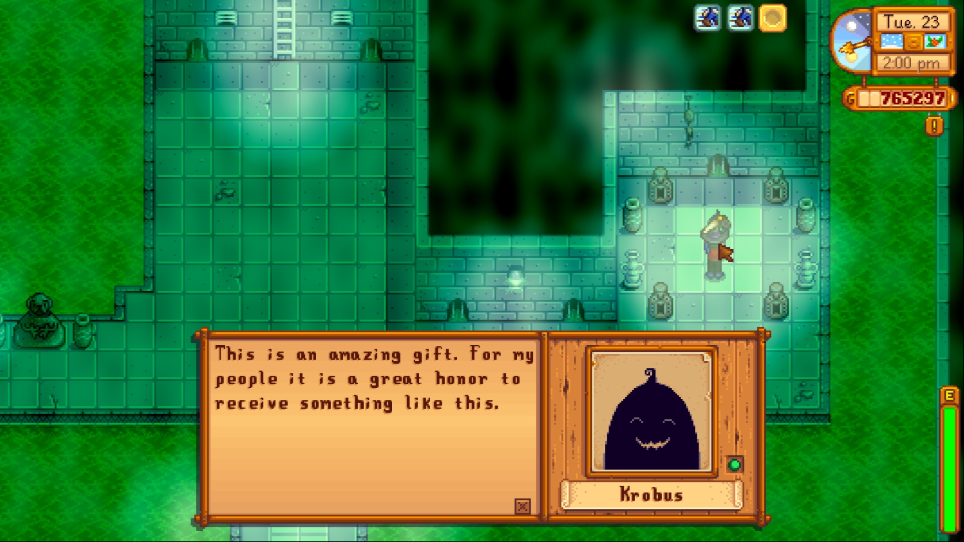 Krobus in The Sewers (Image via ConcernedApe)